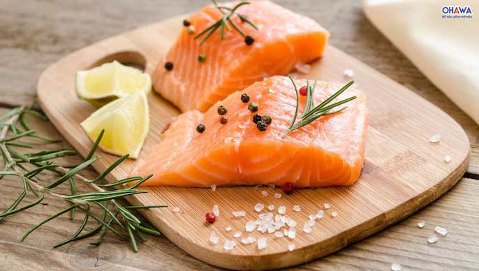 Cá hồi giàu hàm lượng Omega 3